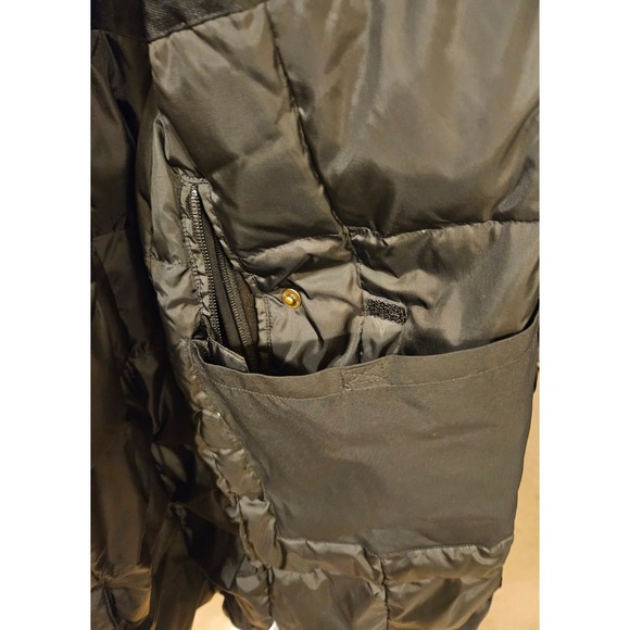 Lands End Womens Black Long Down Parka Hooded Winter Coat Size S 6-8 - Picture 6 of 14